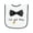 White and Navy, variant on Inktastic I've Got This Black Bow Tie with Wedding Ring Baby Terry Cloth Bib