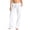 White, variant on TRUBKH Womens Linen Pants Palazzo Pants Pull On Pants Palazzo Pants Comfort Resort Wear Fashion Drawstring Lightweight Beach Pants for Women Cruise Pants Gaucho Pant Baggy Linen Pants Beige L