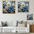 thumbnail image 4 of Designart "Muted Blue And Graceful Mums IX" Mums Floater Framed Wall Art Living Room, 4 of 5