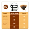 thumbnail image 4 of Reusable Coffee Filters, 3 Packs for 5 Cup Coffee Filter Nylon Material Dishwasher Safe Coffee Basket, 4 of 7