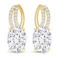 thumbnail image 2 of Rosec Jewels - Lab Grown Diamond Stud Earrings - 6X8 mm Oval Diamond Earrings (2 Ct, EF-VS Grade), 10K Yellow Gold, 2 of 6