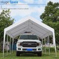 thumbnail image 5 of PEAKTOP OUTDOOR 12 x 20ft Upgraded Heavy Duty Carport,Portable Car Canopy,Garage Tent,Boat Shelter with Reinforced Triangular Beams and 4 Weight Bags,with Ground BarPeaktop Outdoor, 5 of 6