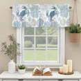 thumbnail image 3 of Blue Crab Window Valance Curtain Coral Starfish Shell Rod Pocket Short Curtain for Living Room, Bedroom & Kitchen Window Decor 42x18in, 3 of 8