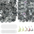 thumbnail image 1 of Button Maker Supplies Onemorello 200 juegos de 25 mm con parte metálica, 1 of 5