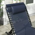 thumbnail image 5 of Topcobe Sturdy Pool Loungers with 4-Position Reclining, Pillow-Back, Breathable Mesh, Bungee Seat, Perfect for Relaxing Outdoor Seating, 2-Piece, Dark Blue, 5 of 11
