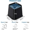 thumbnail image 2 of Bed Risers 6 Inch Heavy Duty, Furniture Risers for Bed Desk Table Sofa Couch ，Oversized Bed Lifts Risers, Support up to 5000 Lbs(4 Pack Black), 2 of 5