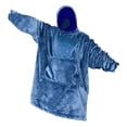 thumbnail image 2 of Eternal Lifestyle - Wearable Cozy Hooded Blanket with Large Pocket Warm Ultra-Soft Plush - Blue, 2 of 3