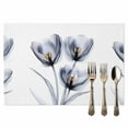 thumbnail image 2 of Modern Abstract Tulip Flower Placemats Set of 12, Slate Gray Table Mats Washable Heat-Resistant Non-Slip Place Mats for Kitchen Dinner Table Indoor Outdoor Decor,13x19 Inch, 2 of 9