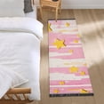 thumbnail image 3 of Yayeee Runner Rug for Bedroom 2'x6' Machine Washable Hallway Non Slip Mat, Flat Yellow Stars, 3 of 8