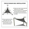 thumbnail image 2 of 10 Sizes Triangle Waterproof Sun Shade Sail Outdoor Garden Patio Party Sunscreen Awingtriangle Canopy 95% Uv Block With Free Rope, 2 of 4