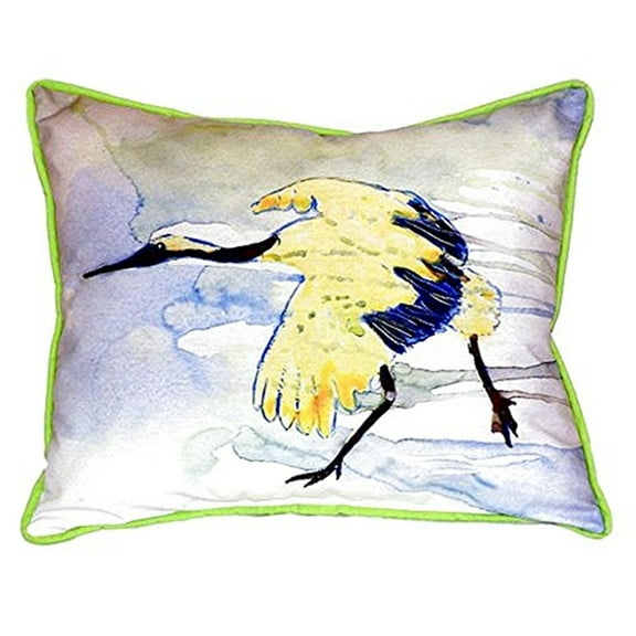 Betsy Drake SN163 11 x 14 in. Yellow Crane Small Indoor & Outdoor Pillow
