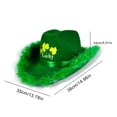 thumbnail image 3 of Decoraciones para el Día de San Patricio, sombreros con luz, sombrero de terciopelo verde, accesorios para la fiesta del Día de San Patricio, sombrero verde para la punta del árbol de Navidad, sombrer, 3 of 7