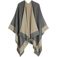 thumbnail image 5 of YWDJ Shawl Wrap Women Autumn Fashion Pashmina Shawl Wrap Cape Sweater Knitting Cardigan Scarf Gray M, 5 of 7
