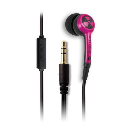 iFrogz Plugz with Microphone, Hot Pink