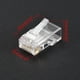 thumbnail image 2 of Conector RJ45 de cable Ethernet CAT6 o CAT5e, enchufe modular 8P8C claro, 100 piezas, 2 of 5
