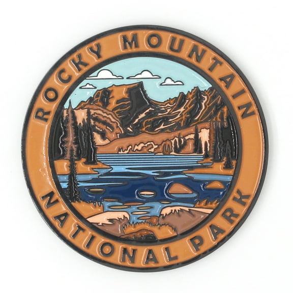 Rocky Mountain National Park Collectible Magnet - Enamel Finish, 52mm
