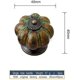 thumbnail image 2 of Set of 6 Pumpkin Shape Glazed Ceramic European Style Drawer Pulls (Green), 2 of 5