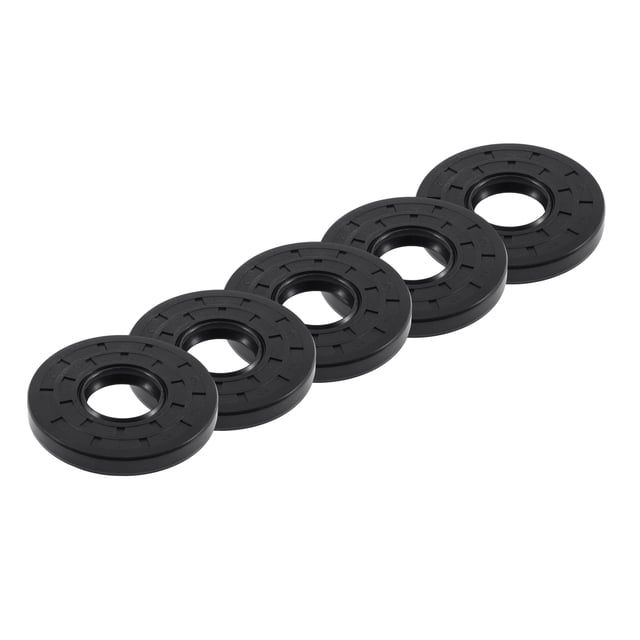 Sellos de Aceite Universales TC Doble Labio con Resorte de Acero 25x62x8mm Alta Presión Caucho NBR Negro 5pcs
