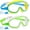 Blue   Green, variant on 2 Pack Kids Swim Goggles 3-15, UV Protection Anti-Fog Waterproof for Boys Girls Toddler Youth