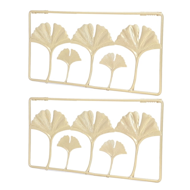 Gold Metal Leaf Wall Decor, Metal Leaf Hanging Decoration Wear Resistant For Office