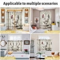 thumbnail image 6 of White Chicken Rustic Kitchen Curtains Short 54 Inch Length, Vintage Floral Oil Painting Grommet Top Bedroom Living Room Curtains, Light Filtering Cafe Curtain Drapes 2 Panels Set 84''x54'', 6 of 9