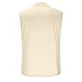 thumbnail image 5 of Men's Shirt Solid Color Top Casual Sleeveless Shirt Lapel Zipper Sports Shirt Summer t Shirts for man, 5 of 7