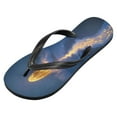 thumbnail image 2 of YAZAOOSummer Flip Flops Creatively Glowing Celestial over Ocean Simple Beach Sandals, 2 of 8