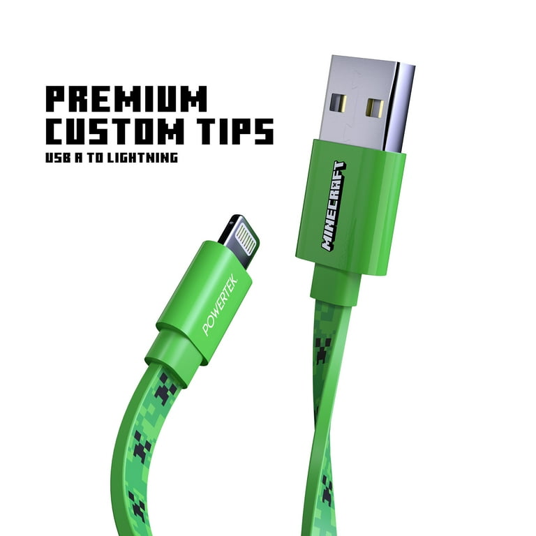 Liquipel Powertek Minecraft USB-A to Lightning - Creeper - Walmart.com
