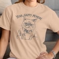 thumbnail image 3 of Smartprints Grumpy Cat Coffee - Happy Monday Women's T-Shirt Natural, Cotton, S, 3 of 4