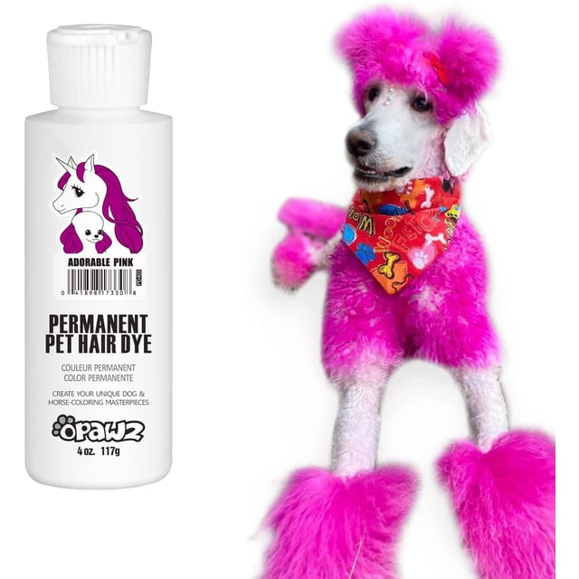 Tinte de pelo para mascotas OPAWZ Permanent Adorable Pink para perros y caballos