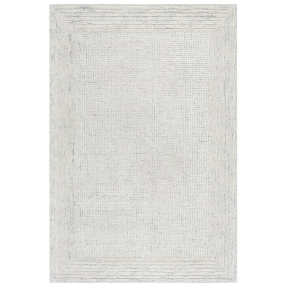 SAFAVIEH Ebony Janie Bordered Area Rug, Denim/Gray, 6' x 9'