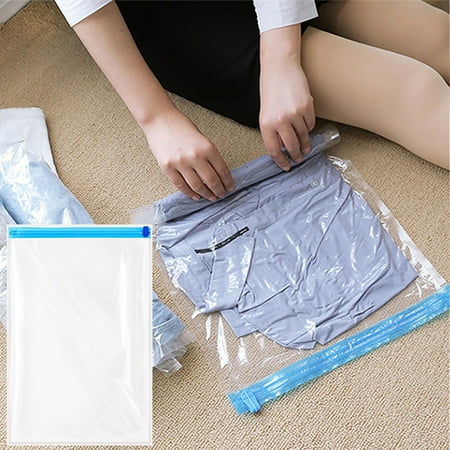 

NIUREDLTD Travel Space Bags Reusable Roll Up Compression Storage Bags For Suitcases Vacuum Storage Bags For Travel/Home Storage No Pump Needed 4 Sizes