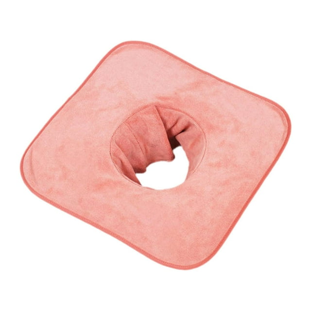 Bunblic Serviette de Table de Massage Trou pour Visage Douce Confortable Serviette de Lit de Beauté, Robuste, Serviette de Visage, Serviette de Massage pour Spas Salons Beauté 35x35CM