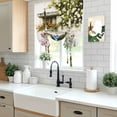 thumbnail image 5 of Spring Daisy Tie Up Curtains 45 Inches Long, Kitchen Window Curtains Over Sink, Flowers Farmhouse Leaves Floral Pots Countryside Small Window Curtains Balloon Curtains Valances for Bedroom 34"x45", 5 of 8
