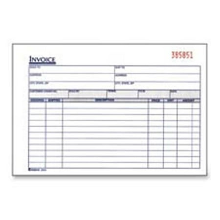 Adams Business Forms Invoice Book- 2-Part- Carbonless- 8-.44in.x5-.56in.- 50-BK