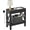 Black, variant on Narrow End Table with Charging Station, Rustic Brown Side Table with 2 USB Ports & Power Outlets, Slim Industrial Nightstand for Small Spaces, Living Room Sofa & Bedroom