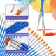 thumbnail image 4 of Small Paint Brushes Bulk,80 Pcs Nylon Hair Paint Brushes with Flat and Round Pointed Acrylic Paint Brush Sets, 4 of 5