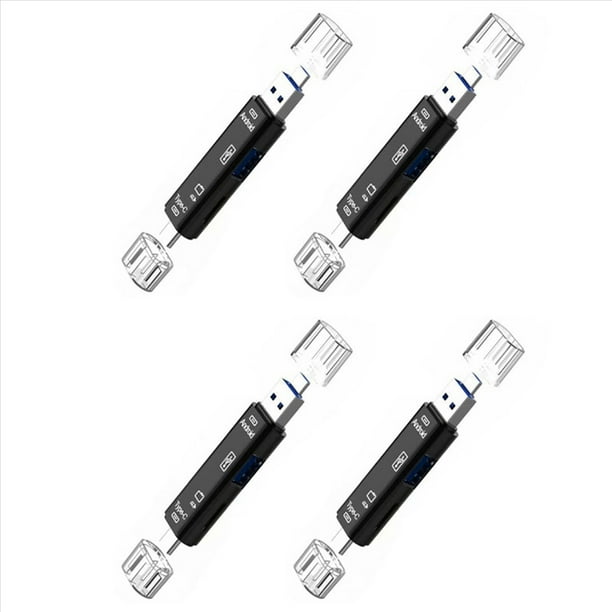 4X 5 en 1 Multifuncional Otg Lector de Tarjetas Tarjeta Micro-SD / SD / USB Lector Soporte TF Android Type-C Teléfono / Computadora / Type-C Universal