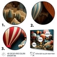 thumbnail image 3 of Designart "Mosaic Magic The Red Hot Air Balloon I" Hot Air Balloon Floater Framed Canvas Print, 3 of 7