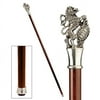 Design Toscano The Padrone Collection: Heraldic Lion Pewter Walking Stick