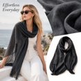 thumbnail image 4 of Lumtrix Women’s Scarf Soft Fall Winter Wrap 70.87 Inch Long Lightweight Shawl with Tassel Fashion Scarves N One Size, 4 of 5