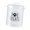 thumbnail image 4 of Contenedor de golosinas para perros Contenedor hermético para comida de perros para golosinas para mascotas Galletas de lata para Blanco, 4 of 7
