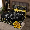 thumbnail image 2 of Erosebridal Romantic Valentines Coverlet Set Twin, Chic Rose Bedding Set, Black, Gold, 2 of 5