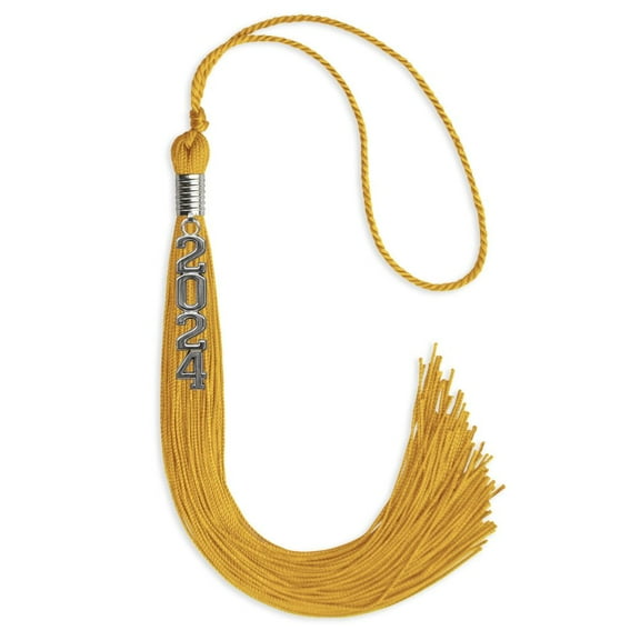 Endea Graduation Gold Graduation Tassel with Silver Stacked Date Drop