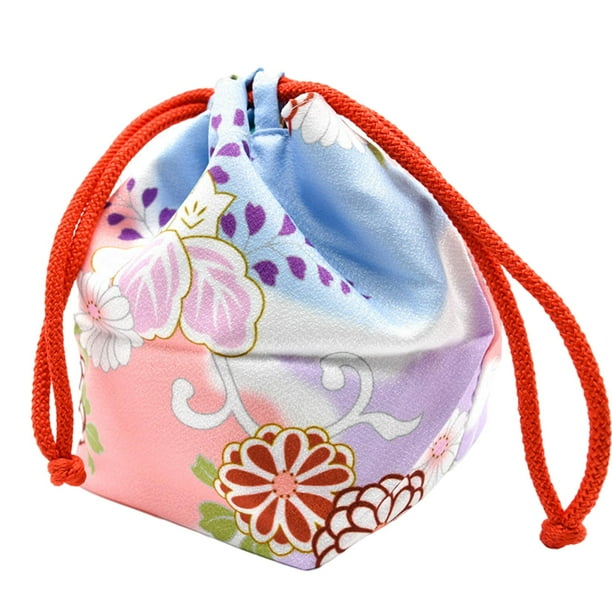Bolso con cordón Zulema Japonés Azul Rosado para mujeres y niñas