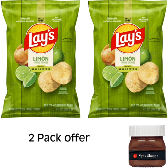 Lay's Potato Chips, Limon Flavor, 7.75 oz Bag