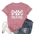 thumbnail image 2 of Bibifish Womens Tees Casual Dog Mom Print Short Sleeve Crew Neck T Shirts Summer Daily Street Style Fashion Wear Graphic Short Sleeve Tees Tee Tops, 2 of 2