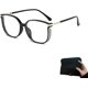 thumbnail image 2 of Beautyfeii Gafas de lectura anti-Blu-Ray HD con montura grande a la moda para mujer, gafas ligeras anti-azules para presbicia, 2 of 5