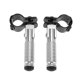 thumbnail image 1 of Estribos traseros plegables universales para motocicleta para Honda, Suzuki, Kawasaki y Yamaha, pedales de pasajero plegables de 90 grados, soportes de aleación de aluminio CNC tono plateado, 1 par, 1 of 7