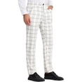 thumbnail image 5 of INSPIRE CHIC Men's Checked Prom Trousers Formal Plaid Suit Pants, 5 of 6